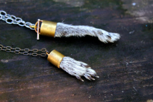 9.22.13 squirrel foot necklace