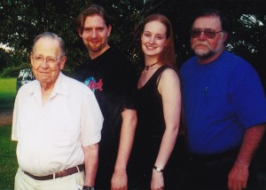 The hubs and me with my dad and "Detroit Grampy."